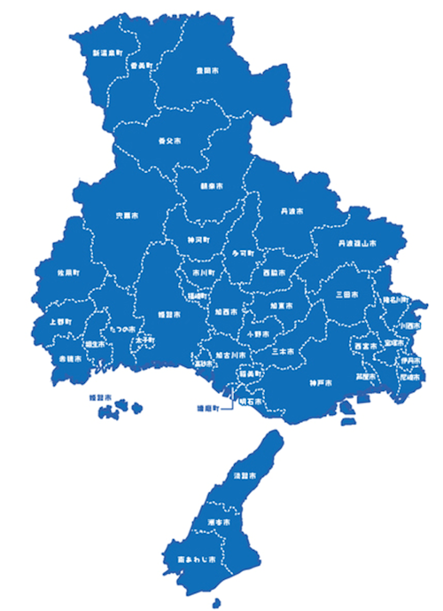兵庫県のNURO光 提供エリア